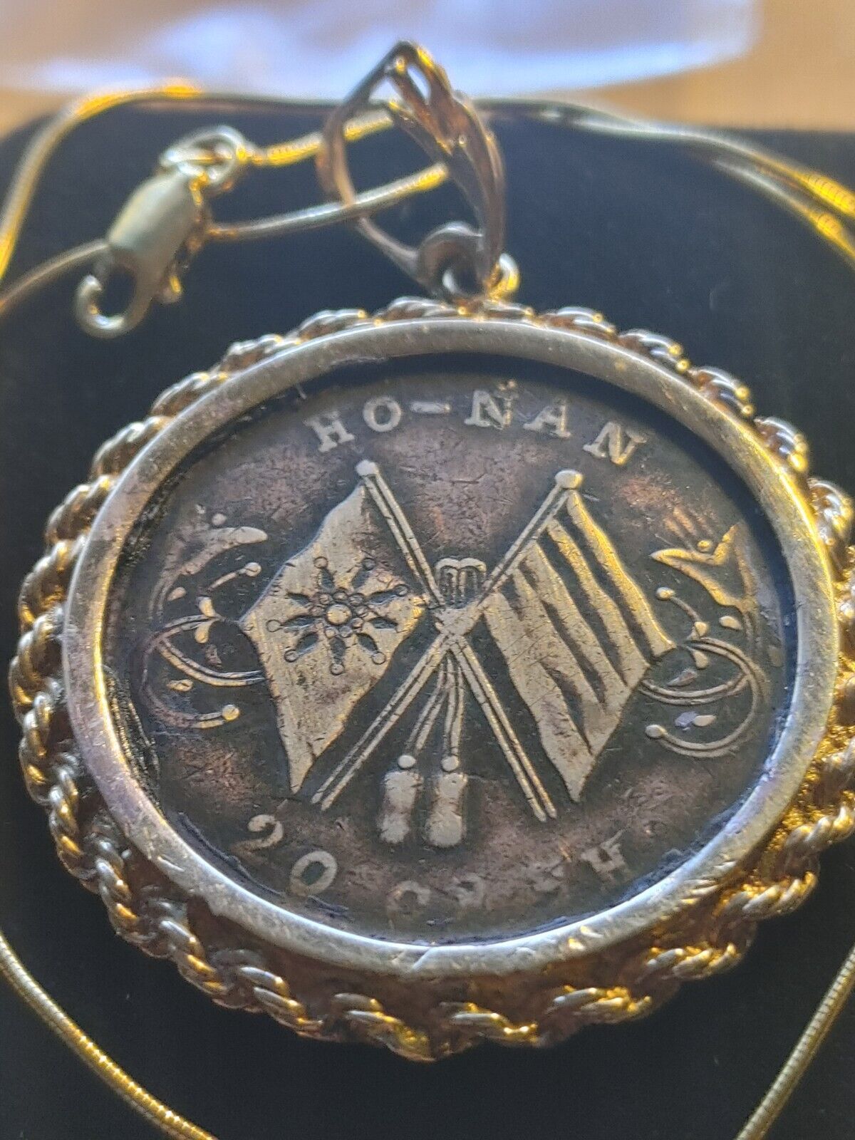 1920 Flags Of The Wu Chang Uprising Honan Province Coin Pendant Genuine gilded  Everymagicalday