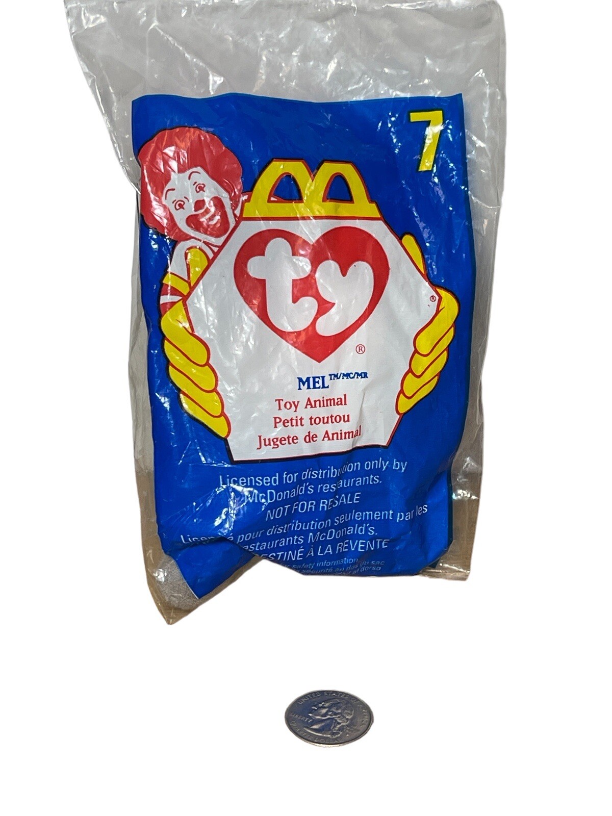 Teenie Beanie Babies Baby 1998 McDonalds Happy Meal Toy NIP #7 Mel The Koala #7 Ty