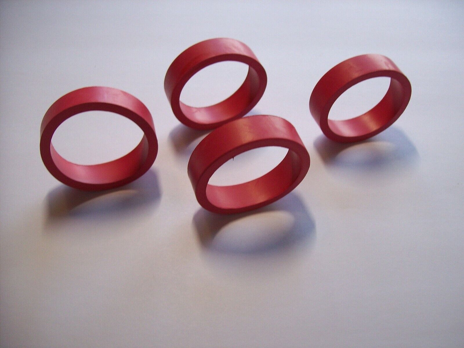 Pinball Machine Flipper Rubber Rings 1.5" Pink Red Common Fits 3" Bats Lot Of 4 Unknown - фотография #4