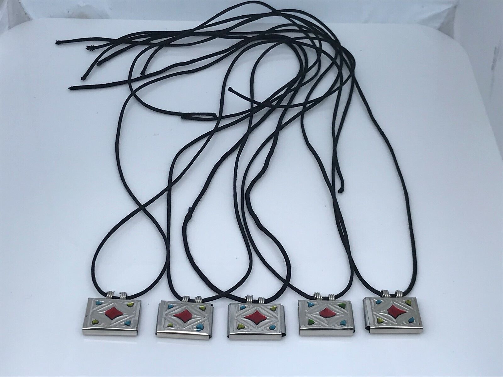 Amulet Taweez Silver Tone Tabeej Religion Pendant Necklace With Black Cord Lot 5 Без бренда - фотография #3