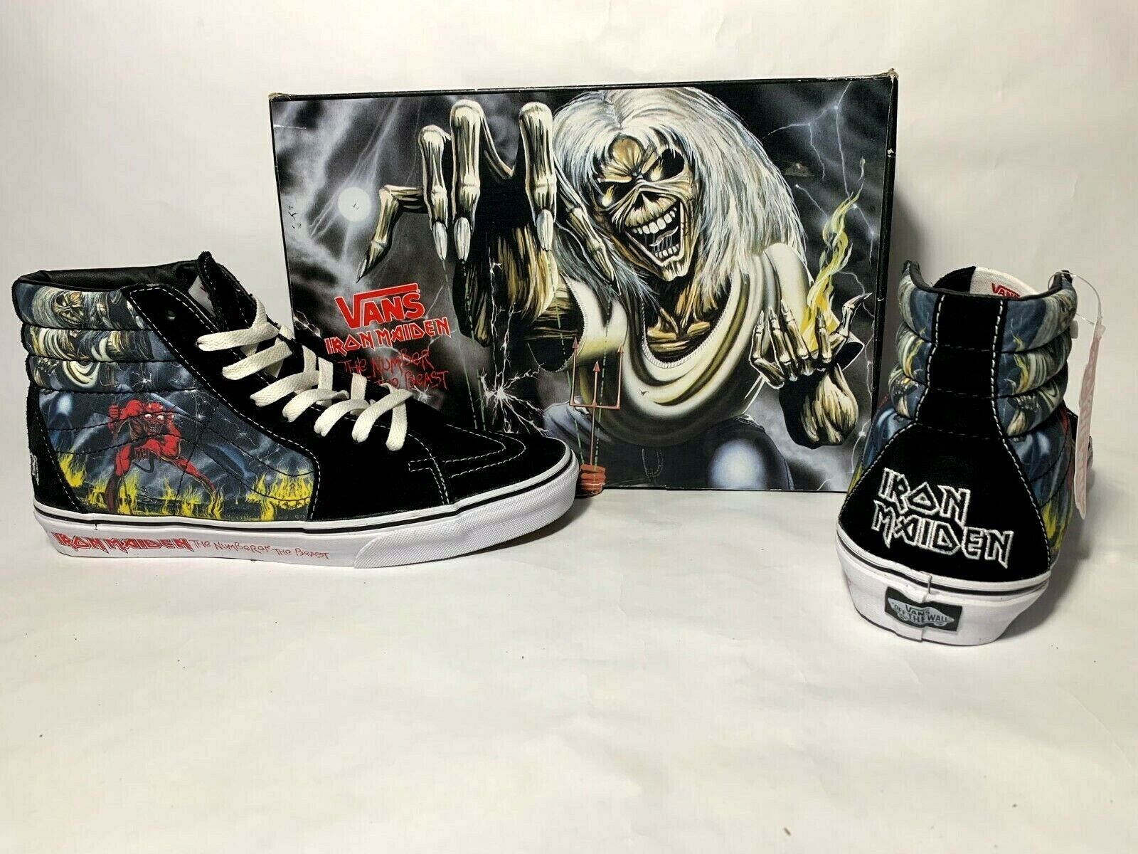 Vans X Iron Maiden (30th) NUMBER OF THE BEAST/ SZ.9.5/ VN-0TS9IM3 VANS Vans X Iron Maiden (Number of the beast)