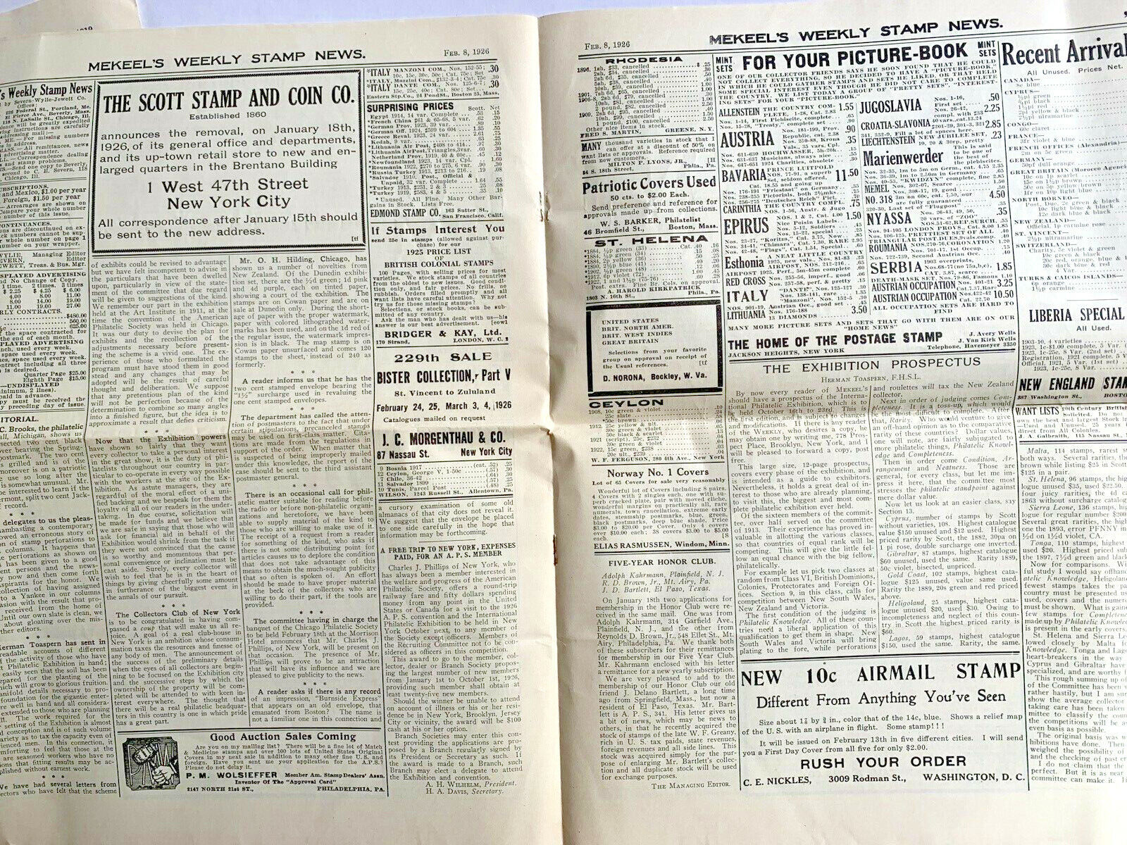 Vintage Philatetic News, 2 Mekeel's Weekly Stamp News April 12 1919 & Feb 8 1926 Mekeel's - фотография #10