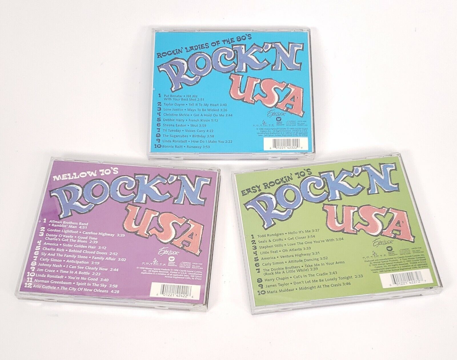 Rock N USA 3 CD Set Lot Mellow 70s Easy Rockin 1970s Rockin' Ladies of the 80s Без бренда - фотография #2