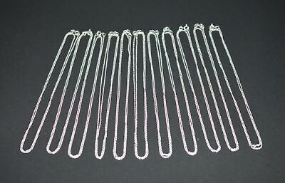 WHOLESALE 925 SOLID STERLING SILVER 11PC PLAIN CHAIN LOT-20 INCH v638 Unbranded