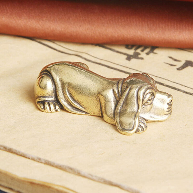 Tabletop Figurine Brass Dog Animal Statue Mini Sculpture Home Decor Gifts USA Unbranded - фотография #6