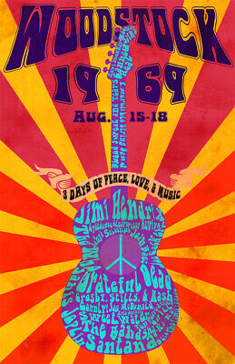 Woodstock (4) print lot 1969 11 x 17 High Quality Posters  Без бренда - фотография #5