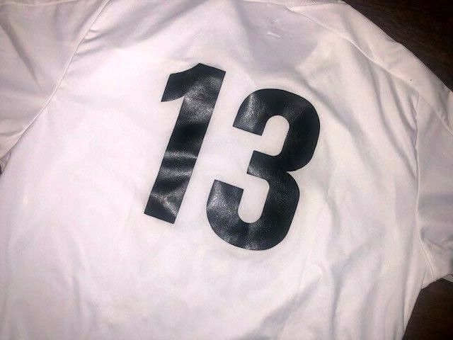 Mens Adidas HG SPLY CO. #13 White ClimaCool Wicking Short Sleeve Tennis Shirt L  Adidas - фотография #7