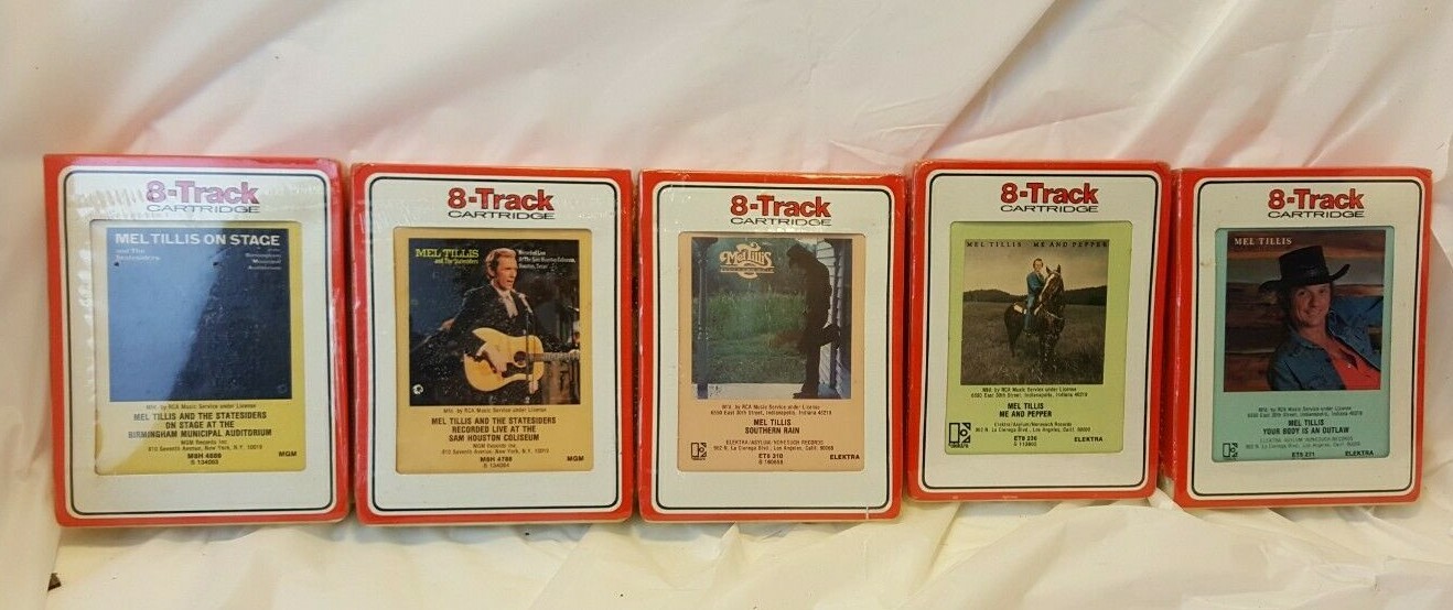 Mel Tillis Statesiders 5 NOS Sealed 8-track Tapes On Stage Live Southern Sam NEW Без бренда