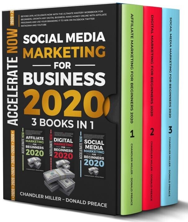 Social Media Marketing for Business 2020 3PCS Digital Books Unbranded