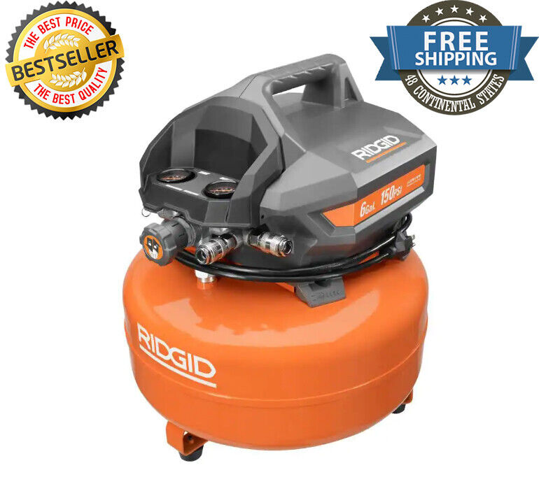 Ridgid 6 Gal. Portable Electric Pancake Air Compressor 150 PSI New & Freeship RIDGID OF60150HB