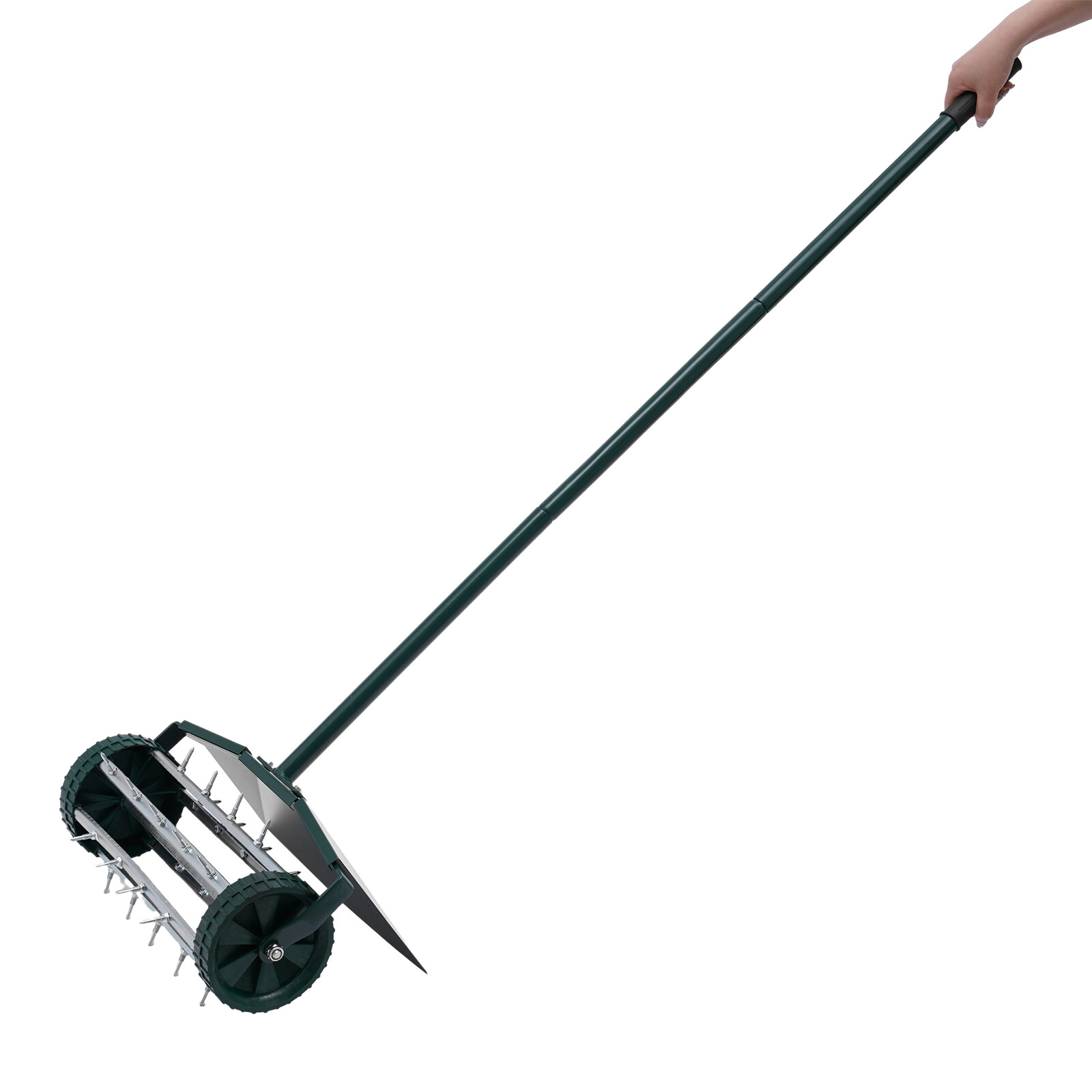 17" Rolling Lawn Aerator Garden Yard Rotary Push Tine Aerator Roller Spike  Unbranded N/A - фотография #12