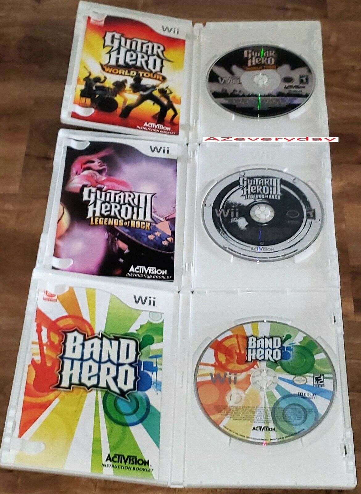 Wii Guitar Hero game LOT World Tour_Legend Of Rock_BAND Bundle 3__Music COMPLETE Без бренда RVL-SXAE-USA