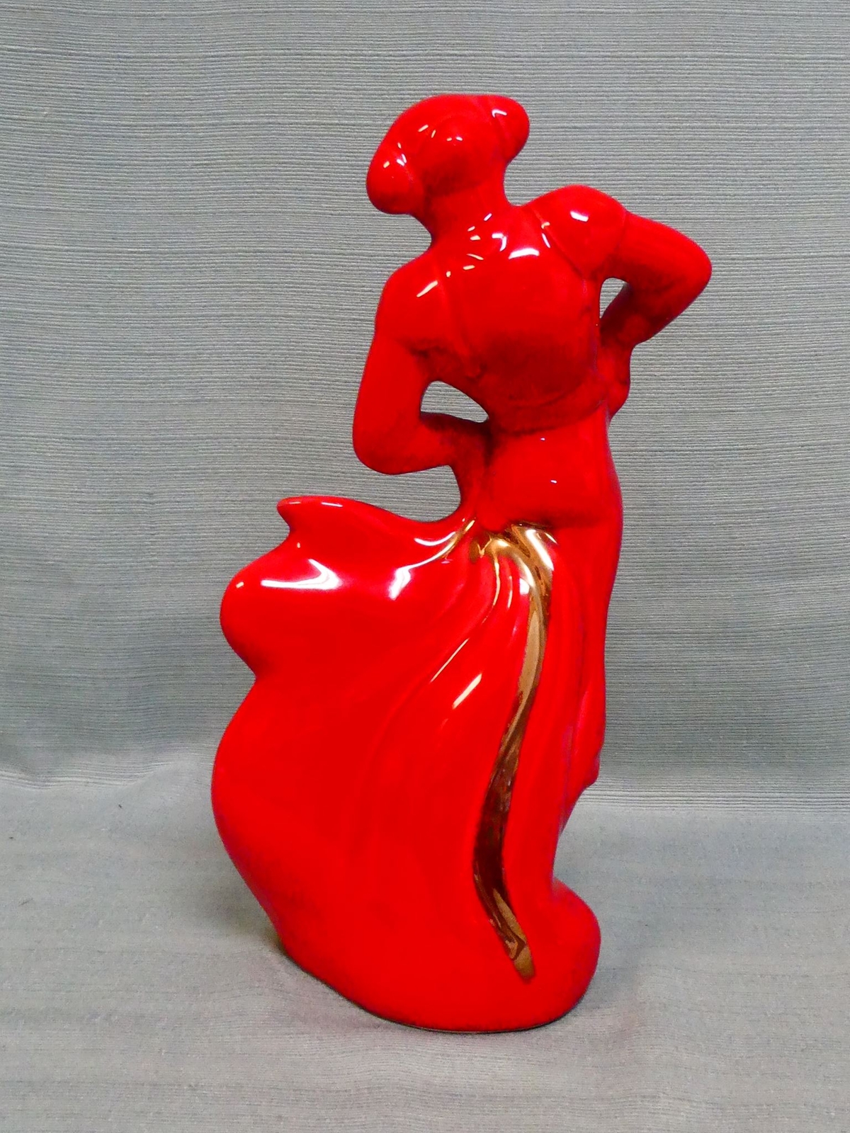 Maurice of California Pottery Red and Gold Matador & Bull Maurice of California Pottery - фотография #3