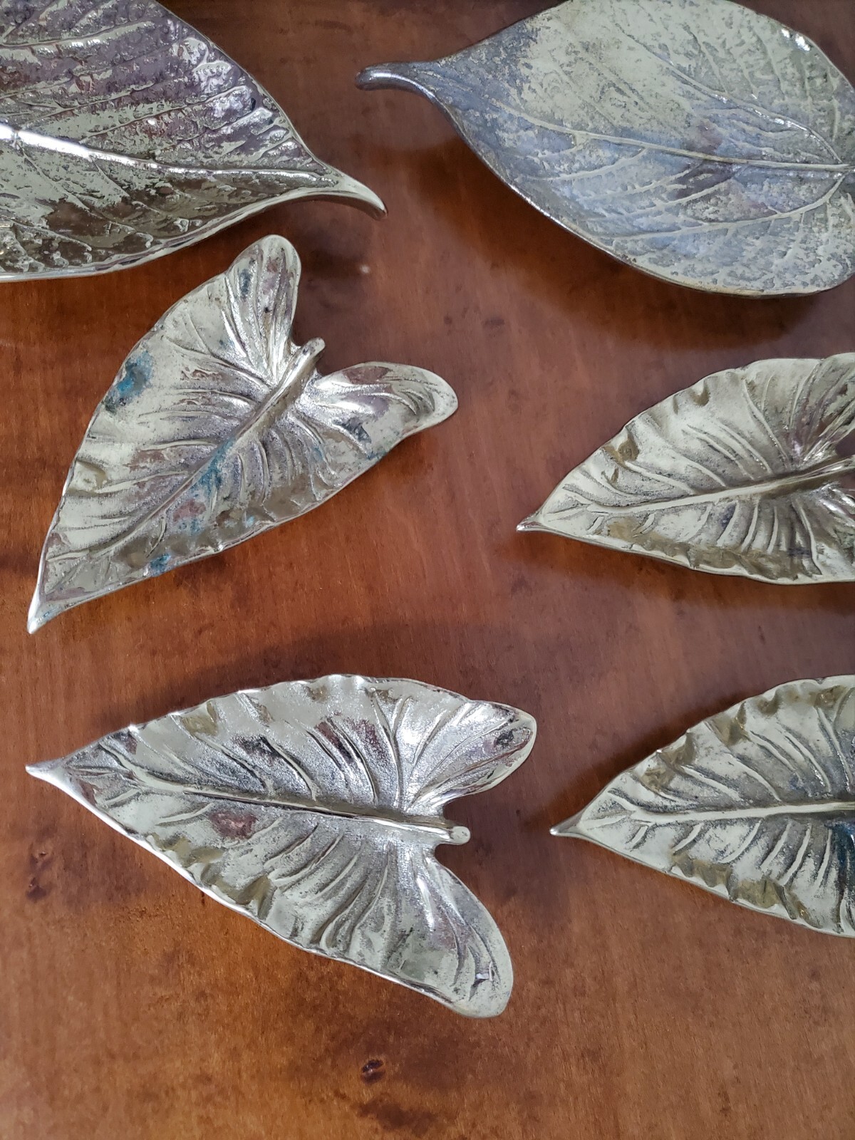 LOT of 13 Virginia Metalcrafters Leaves Trinket Dishes CW 3-27, 3-33 and 3-35 Без бренда - фотография #16