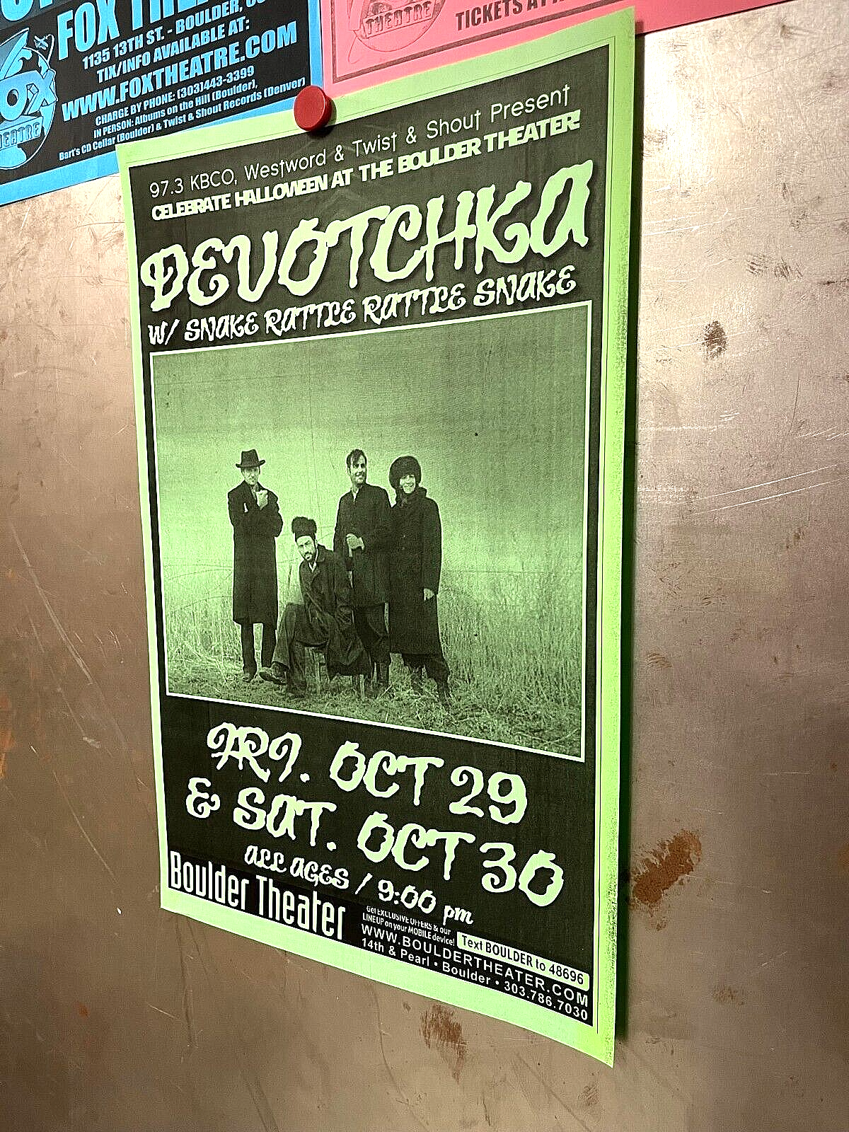 DEVOTCHKA Fox Theatre Boulder CO Lot Of 3 SHOW FLYERS Valentine's Day Halloween Без бренда - фотография #5