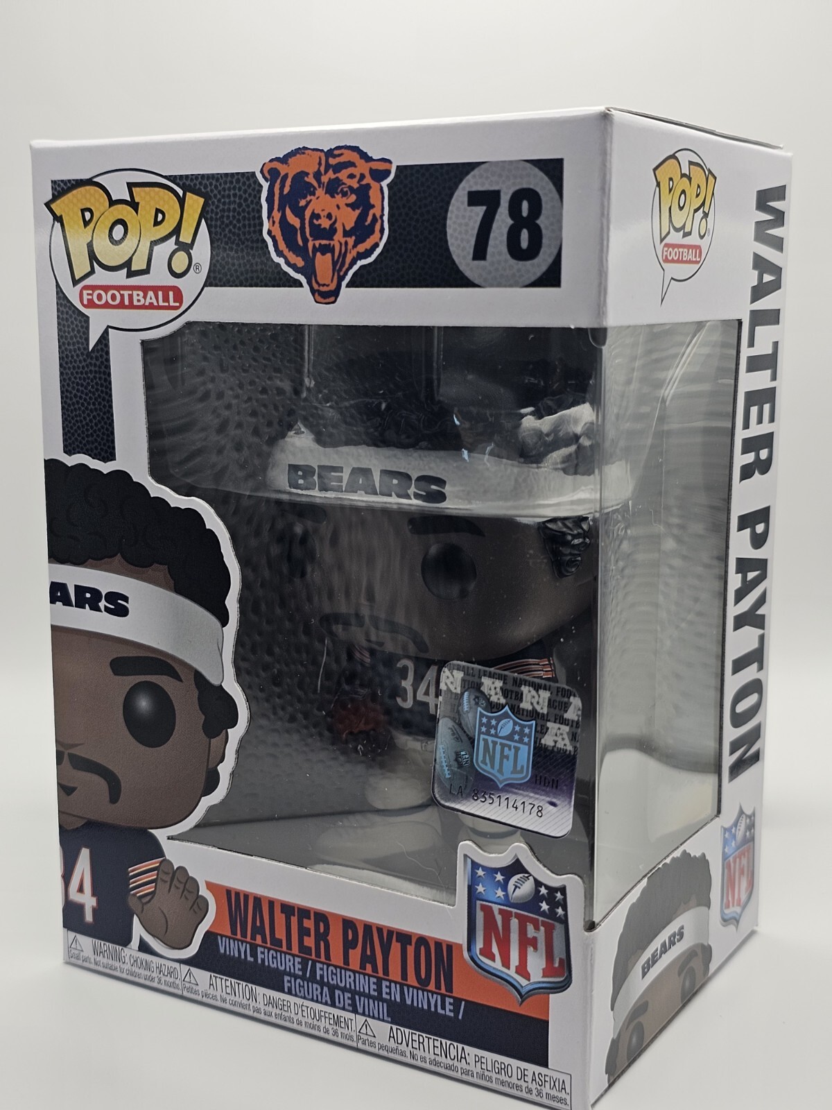Walter Payton Funko Pop! #78 with 1979 Topps card +Bonus cards NFL Chicago Bears Funko 57406 - фотография #2