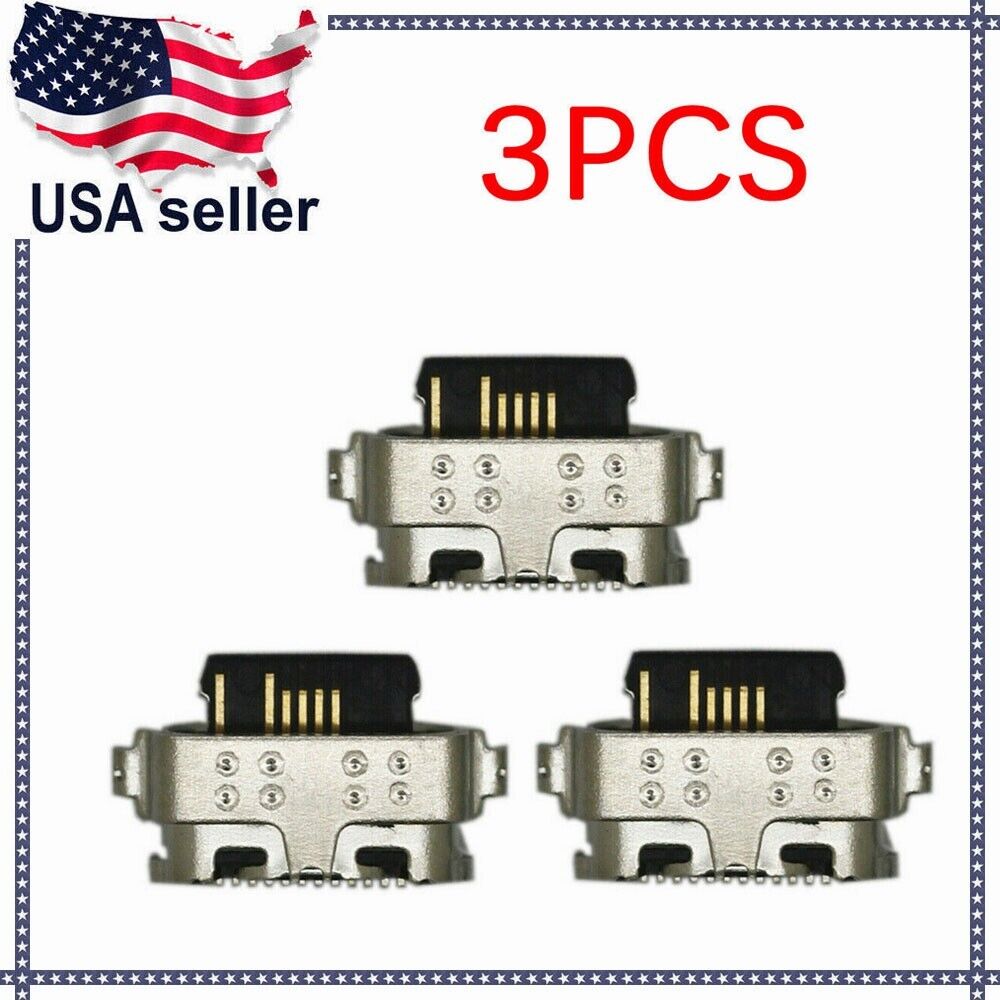 3PCS USB Connector Charger Charging Port For Alcatel Joy Tab2 9032 9032Z 3T 2020 Unbranded/Generic Replacement, 9032W