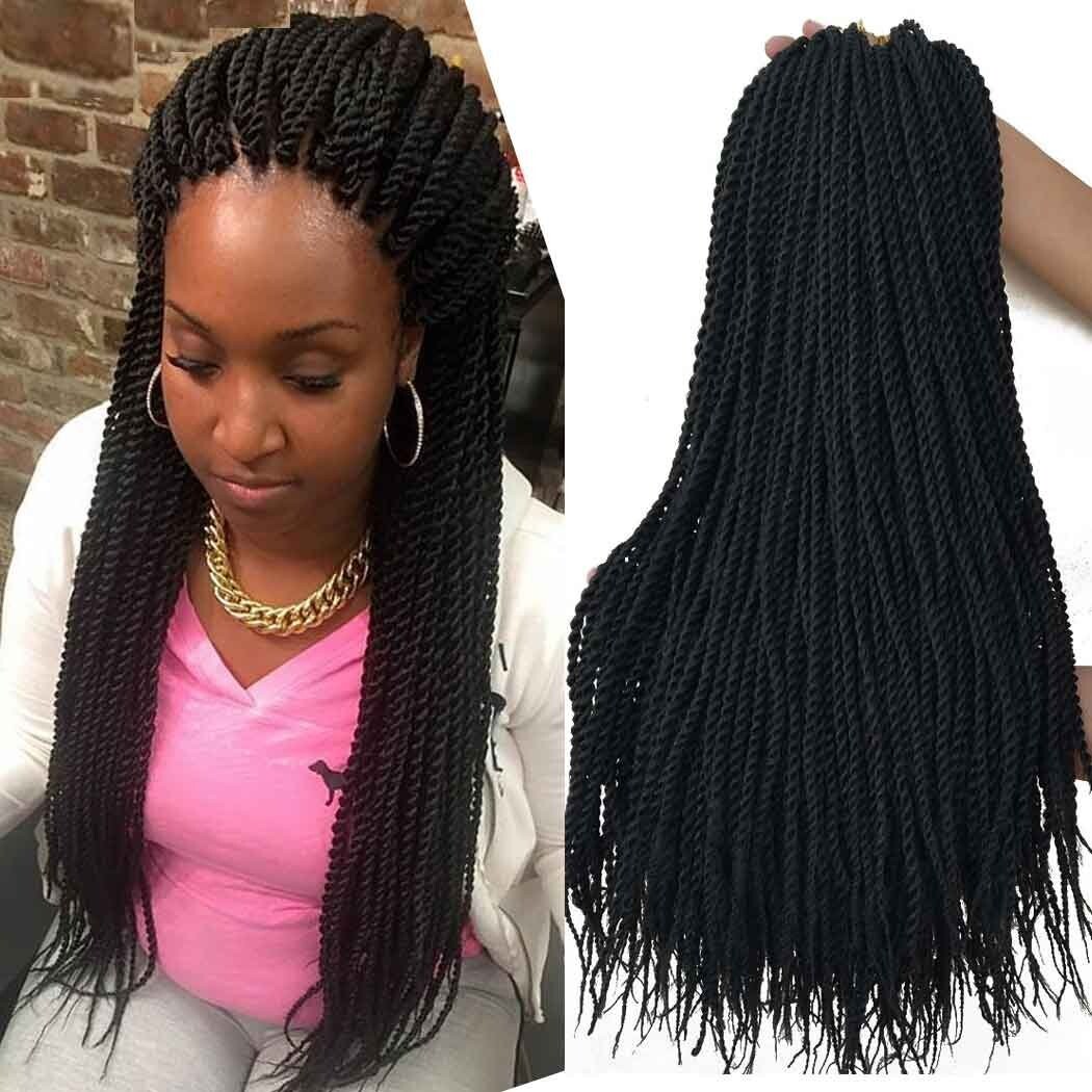 14 Inch 8Packs Senegalese Twist Hair Crochet Braids 30Stands/Pack Synthetic 1B# ROSDINA Not Applicable - фотография #8
