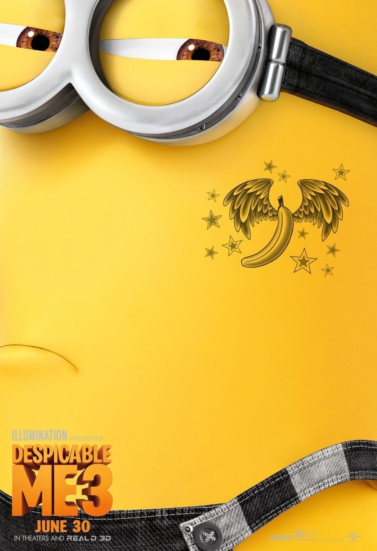 DESPICABLE ME 3 MOVIE POSTER 2 Sided ORIGINAL (BANANA WINGS) 27x40 STEVE CARELL  Без бренда
