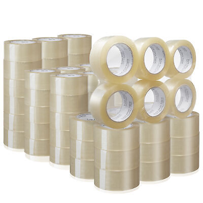 72 Rolls Carton Sealing Clear Packing Tape Box Shipping - 2 mil 2" x 110 Yards Sure-Max Does Not Apply - фотография #2