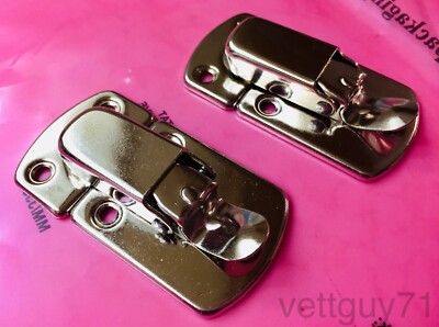 Lot 2 Fender Rhodes Electric Piano Excelsior Instrument Case draw latch, Chrome Excelsior Hardware Does Not Apply