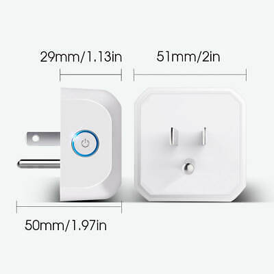 2 Pack Wifi Smart Plug Outlet Switch Remote Control Power Socket Alexa US Plug Kootion - фотография #8