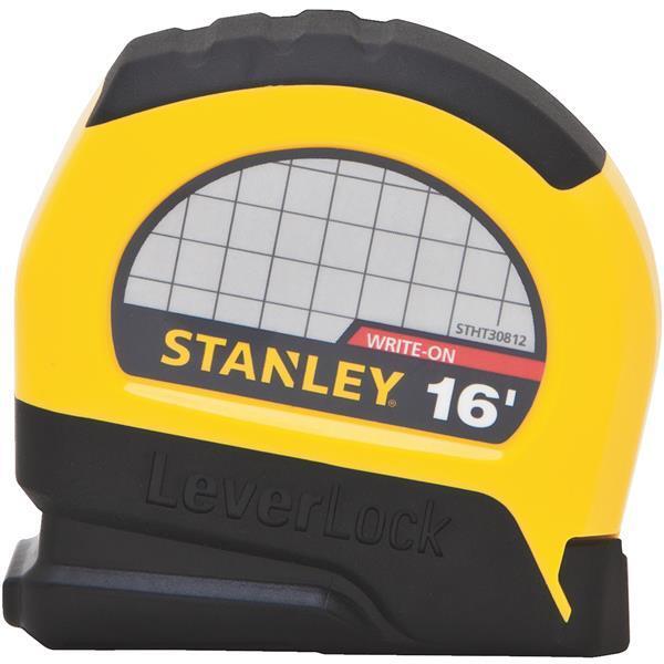 (3)-Stanley 3/4" Wide X 16' SAE Plastic Case LeverLock Tape Measure STHT30812 Stanley STHT30812
