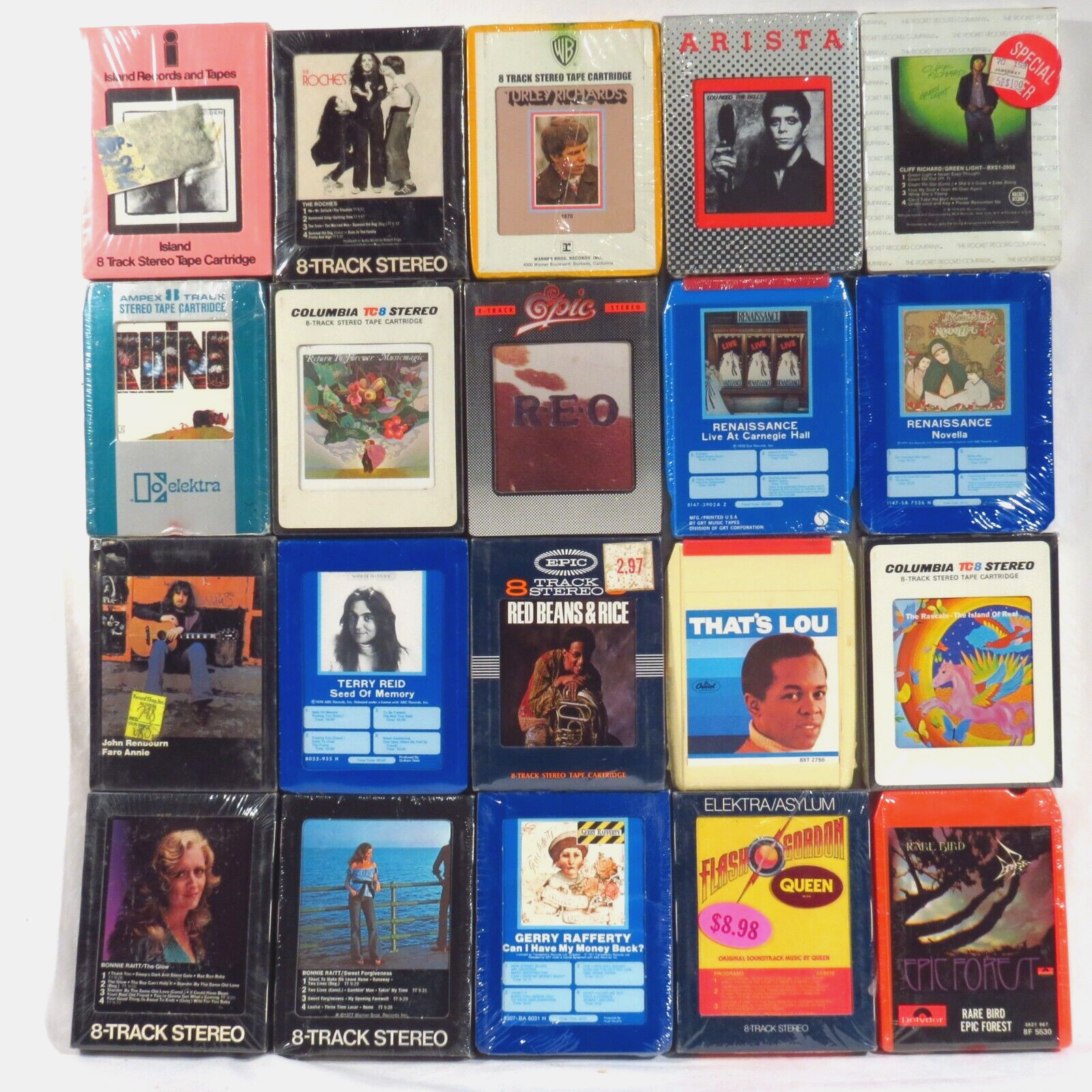 LOT of 20 US 8-Track tapes STILL SEALED - Rock, Soul, Folk, Jazz Без бренда