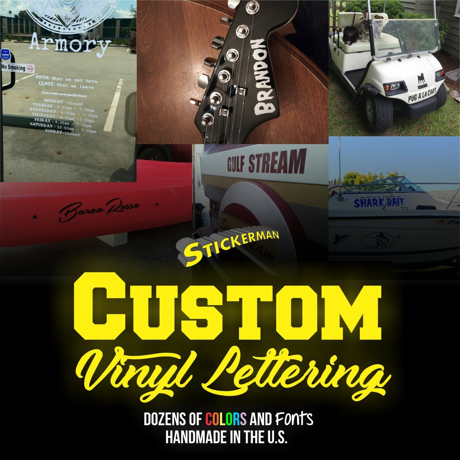 Custom Vinyl Lettering Decal Personalized Sticker Window Text Name Car Wall Unbranded Does Not Apply