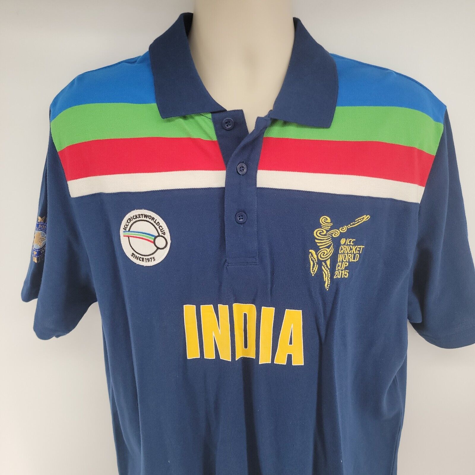 ICC Cricket World Cup 2015 India Jersey Polo Shirt Mens 2XL ICC Cricket World Cup CWC12398 - фотография #8