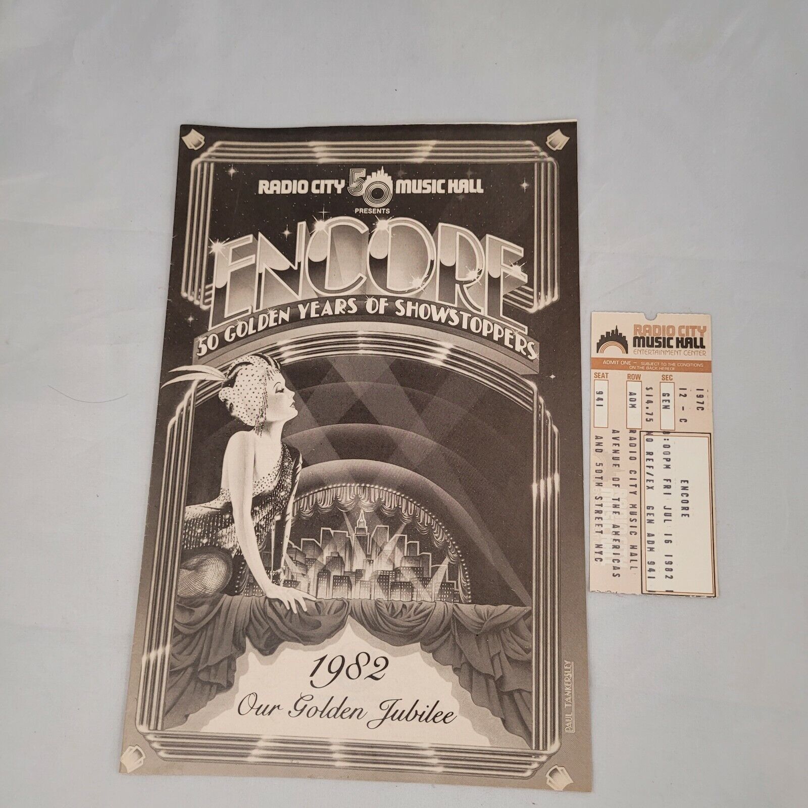 Vintage Radio City Music Hall Anniversary Playbills Program Art Deco Lot of 3  Без бренда