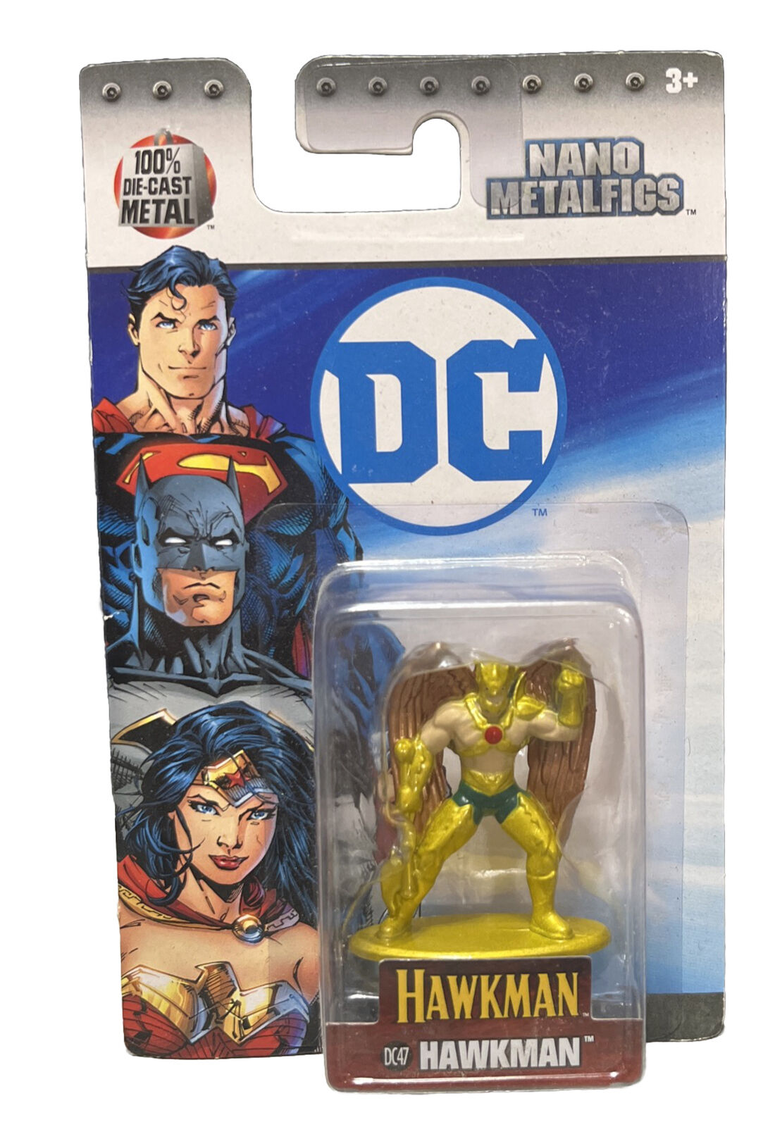 Jada Nano Metalfigs 2"Miniature Die Cast Figure DC COMIC DC47 HAWKMAN NEW Jada Toys