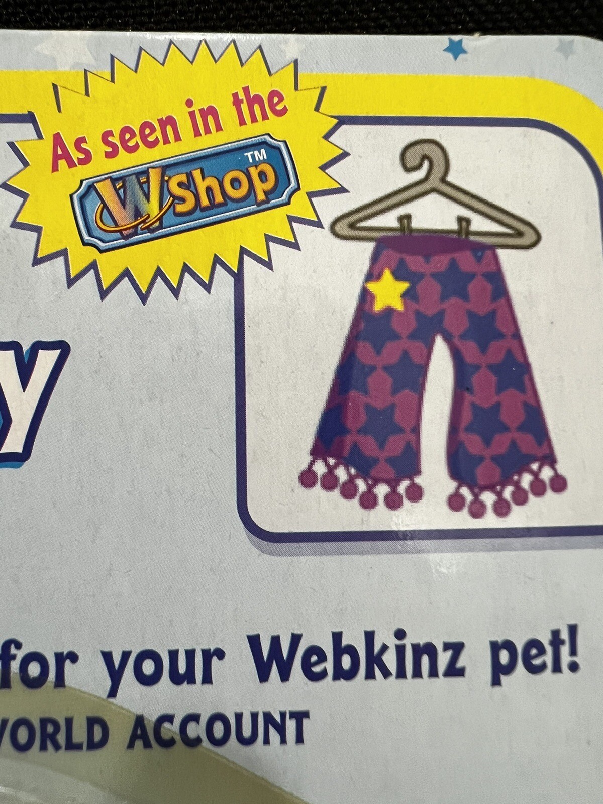 Webkinz Clothing Star Fly Pants NEW Hippie Sealed w/ Feature Code Clothes NWT Ganz - фотография #2