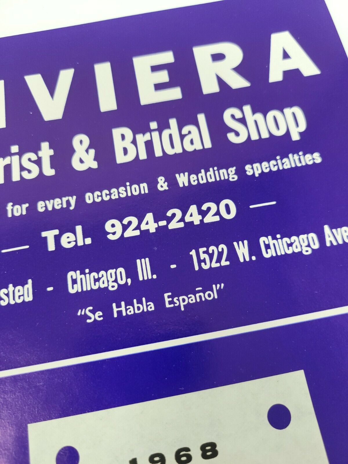 Riviera 1969 Vtg Salesman Sample Advertising Calendar Florist Bridal Chicago IL Без бренда - фотография #3