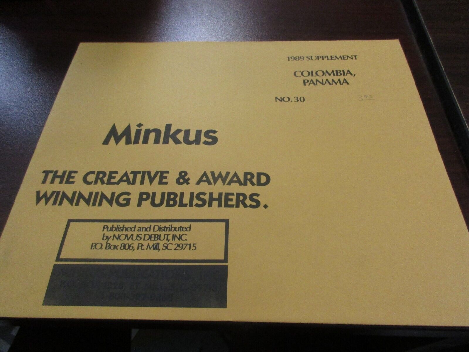 "MINKUS"  1989 SUPPLEMENT COLOMBIA.PANAMA #30   W/FREE SHIPPING!!! Minkus