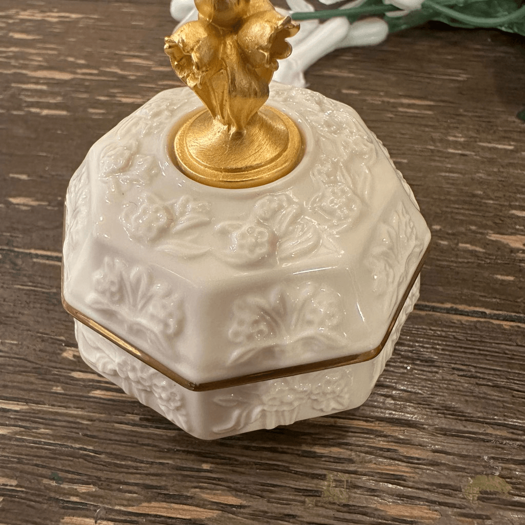 Lenox China Treasures Collection May Birthstone Porcelain Trinket Box Vintage Lenox - фотография #7