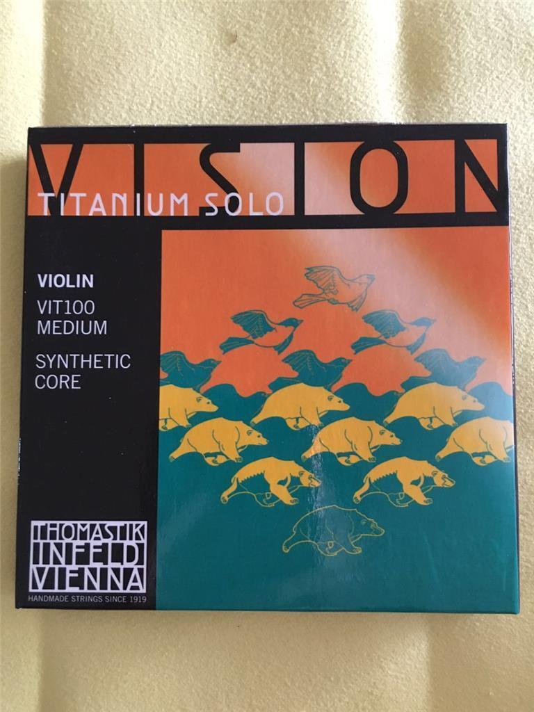 Thomastik Vision Titanium Solo Violin String Set 4/4 Unbranded Does Not Apply