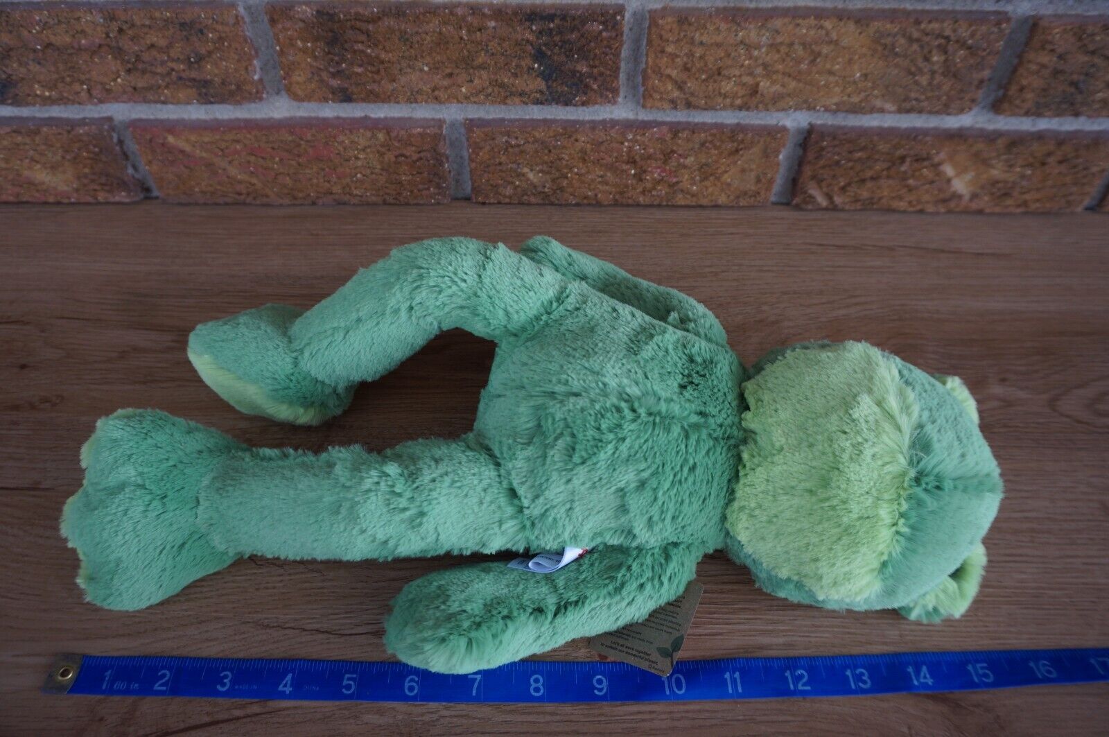 PLUSH Aurora ECO Friendly SILKY SOFT Green FROG 14" Stuffed Animal Doll Fernando Без бренда 31900 - фотография #10