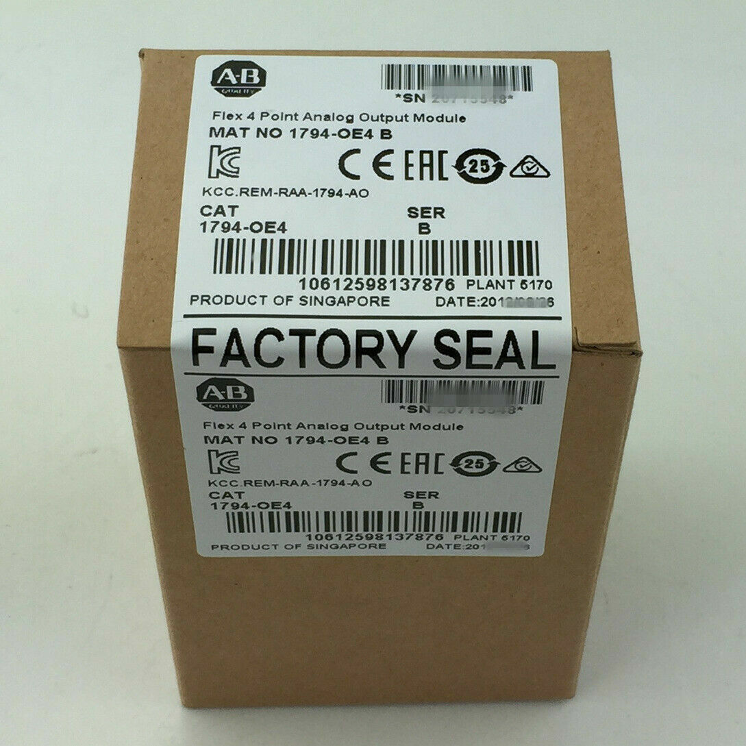 New Factory Sealed AB 1794-OE4 /B Flex 4 Point Analog Output Module Allen-Bradley 1794OE4