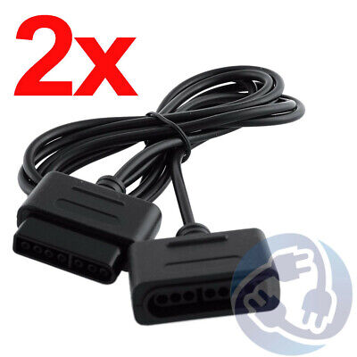 Lot 2x Controller Extension Cable for Original Super Nintendo SNES Game Pad 6 ft Consumer Cables Does Not Apply
