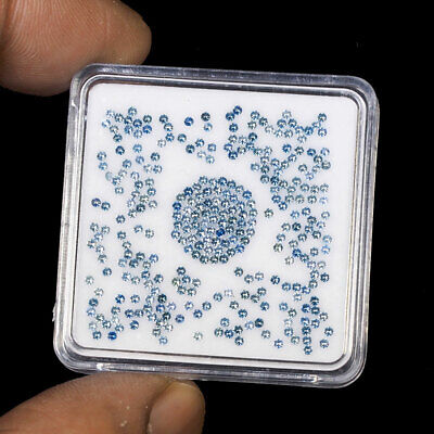 VVS 300 Pcs/1mm Natural Blue Sapphire Round Diamond Cut Super Quality Gemstones Selene Gems