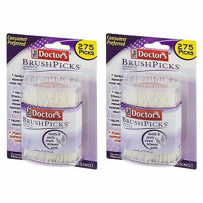 The Doctor's BrushPicks Interdental Toothpicks | 275-Picks per pack | 2 Pack The Doctor's 042037101442