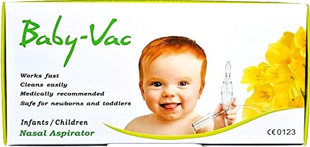 BABY VAC NASAL ASPIRATOR Medically recommended for Newborn Toddler Children Kids BABY VAC CE123 - фотография #2