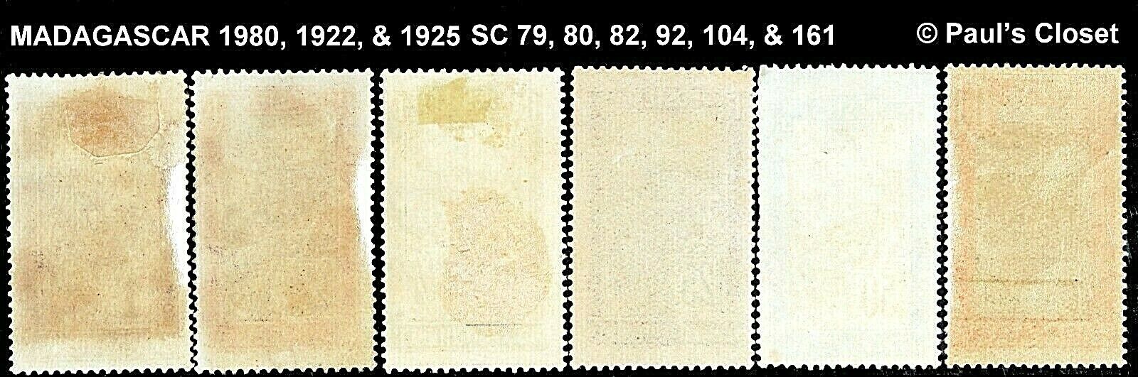 MADAGASCAR 1908 -1925 SC 79, 80, 92 &104 TRANS IN SEDAN CHAIR MNH (2) UNG (2) FV Без бренда - фотография #2