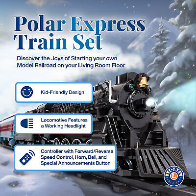 Lionel Trains The Polar Express Battery Powered Train Engine Ready to Play Set Lionel Trains 711803 - фотография #2