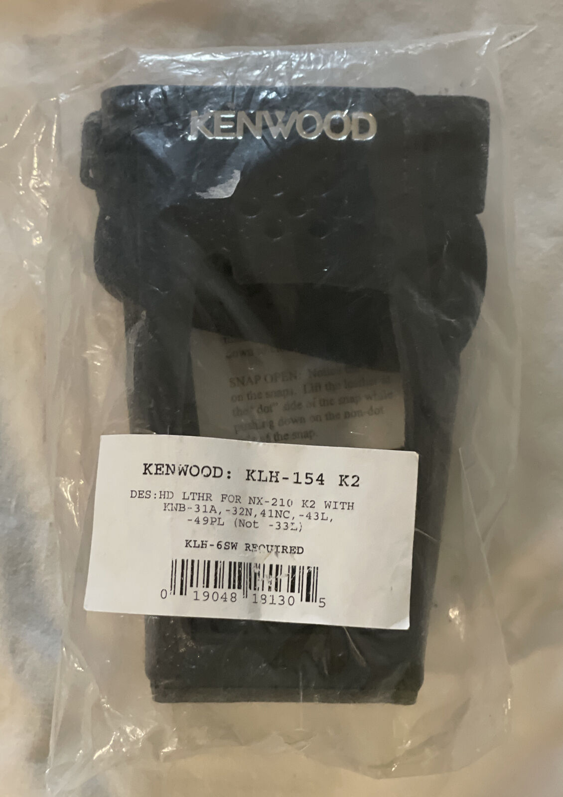 Kenwood KLH-154K2, Heavy Duty Leather Case, For The NX-210K2 - NEW Kenwood N-a