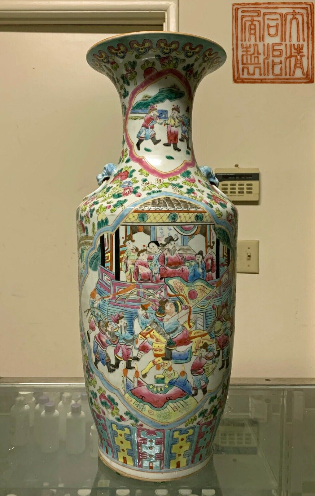 Chinese antique large roos vase  1856-1875 ye'a Без бренда - фотография #2