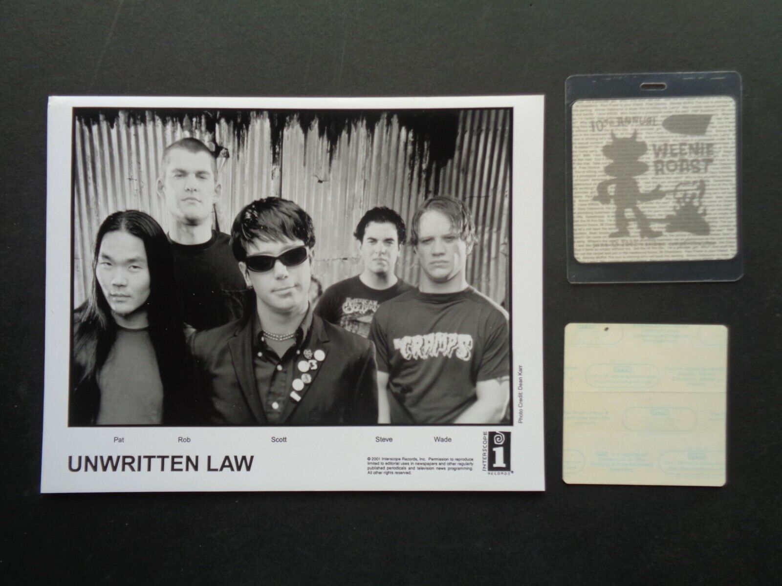 UNWRITTEN LAW,B/W Promo Photo,2 Original OTTO Backstage passes Без бренда - фотография #2