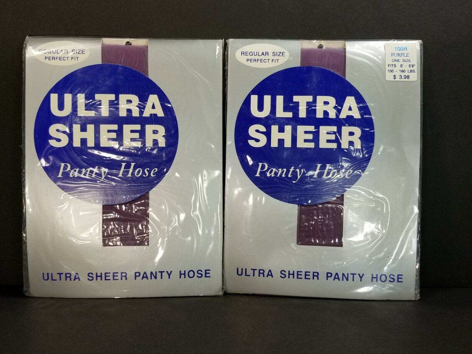 Vintage 80s Lot of 6 Ultra Sheer Panty Hose in Assorted Colors Regular Size 100R Ultra Sheer Does Not Apply - фотография #3