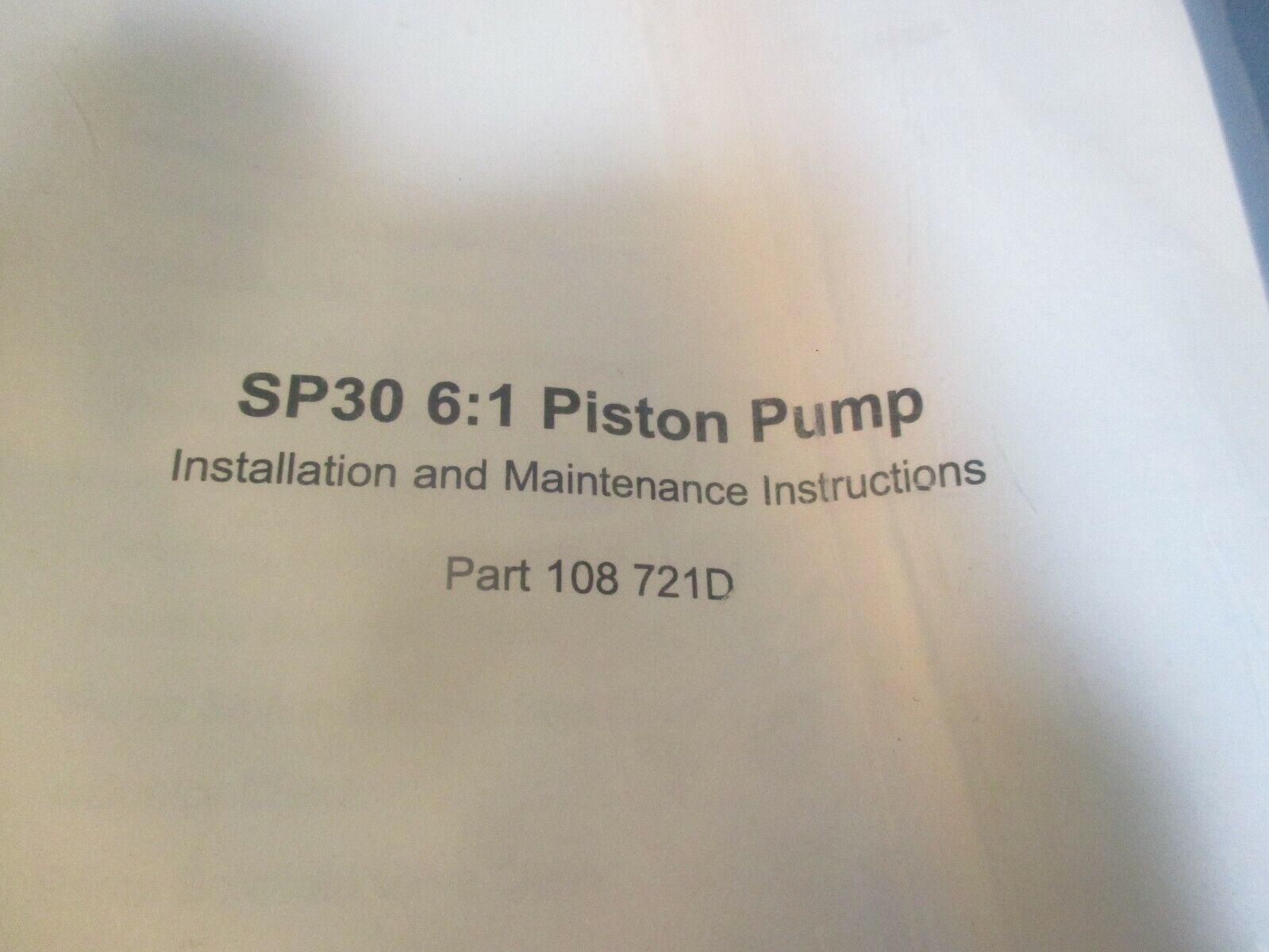 Nordson SP30 6:1 Piston Pump Installation and Maintenance Instructions 108 721D  Nordson 108 721 - фотография #2